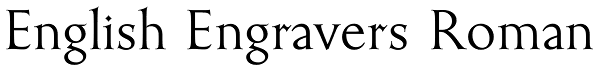 English Engravers Roman