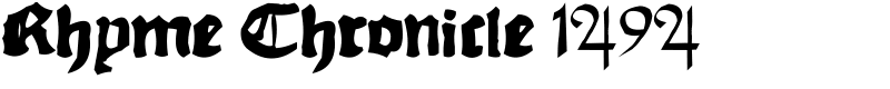 Rhyme Chronicle 1494