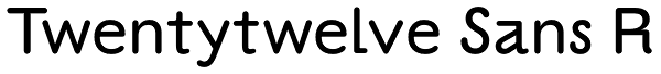 Twentytwelve Sans R