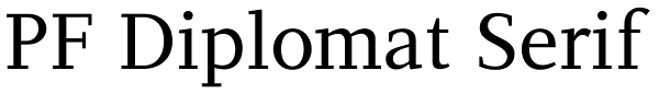 PF Diplomat Serif