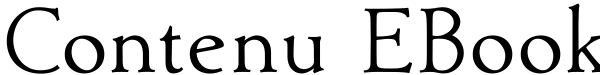 Contenu EBook