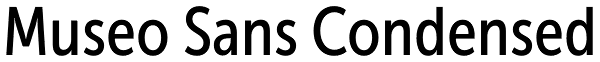 Museo Sans Condensed