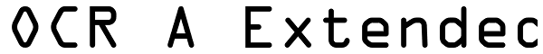 OCR A Extended