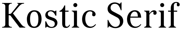 Kostic Serif