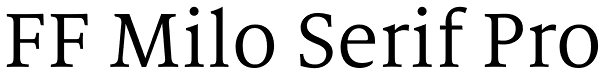 FF Milo Serif Pro