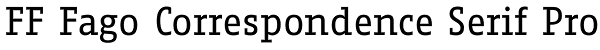 FF Fago Correspondence Serif Pro