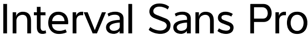Interval Sans Pro