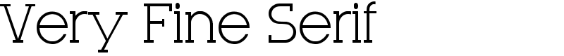 Very Fine Serif