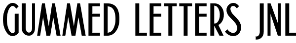 Gummed Letters JNL