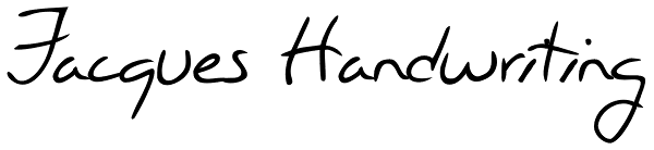 Jacques Handwriting