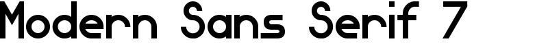 Modern Sans Serif 7