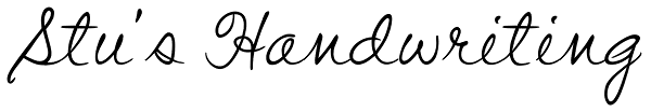 Stu's Handwriting