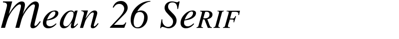 Mean 26 Serif