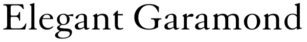 Elegant Garamond