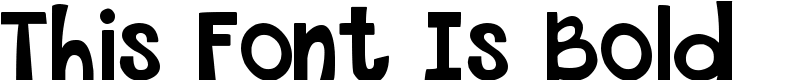 This Font Is Bold