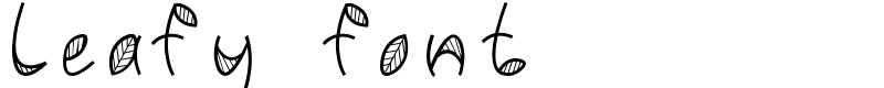 Leafy font