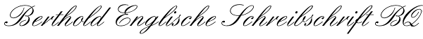 Berthold Englische Schreibschrift BQ