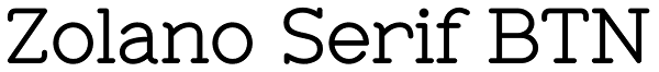Zolano Serif BTN