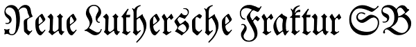 Neue Luthersche Fraktur SB