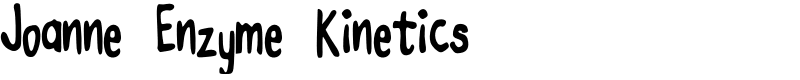 Joanne Enzyme Kinetics