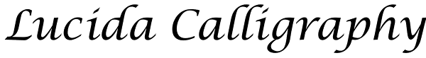 Lucida Calligraphy