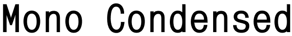 Mono Condensed