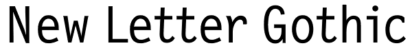 New Letter Gothic
