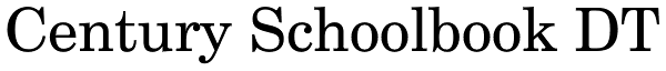 Century Schoolbook DT