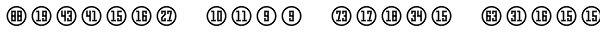 Numbers 0-99 Style Three