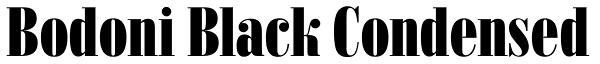Bodoni Black Condensed