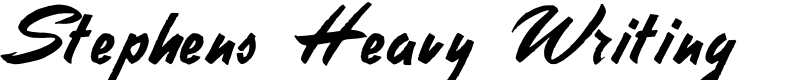 Stephens Heavy Writing