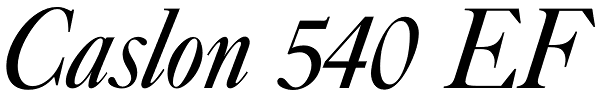 Caslon 540 EF