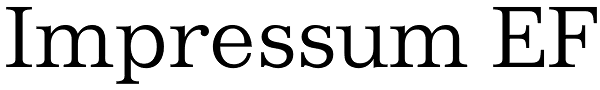 Impressum EF