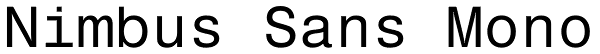 Nimbus Sans Mono