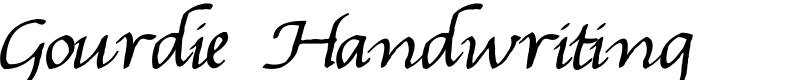Gourdie Handwriting