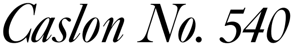 Caslon No. 540