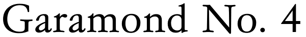 Garamond No. 4