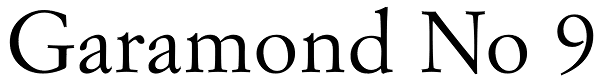 Garamond No 9