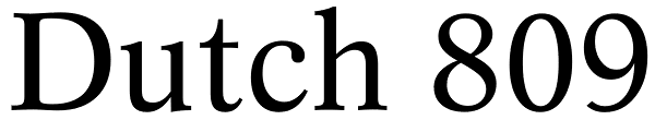 Dutch 809