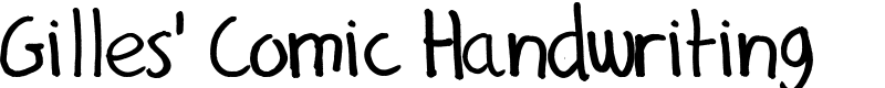Gilles' Comic Handwriting