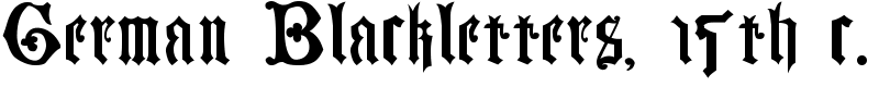 German Blackletters, 15th c.