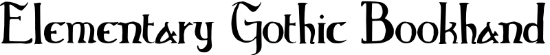 Elementary Gothic Bookhand