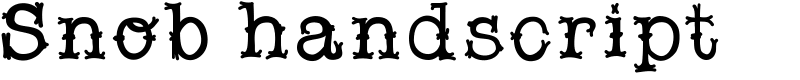 Snob handscript