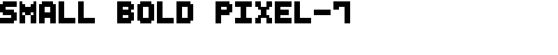 Small Bold Pixel-7