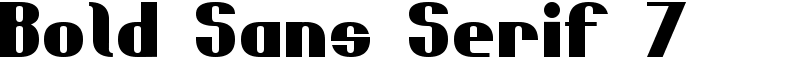 Bold Sans Serif 7