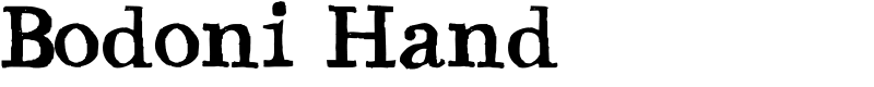 Bodoni Hand