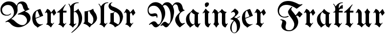 Bertholdr Mainzer Fraktur