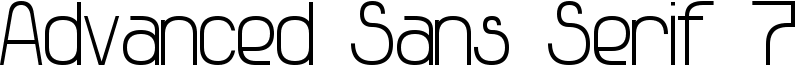 Advanced Sans Serif 7