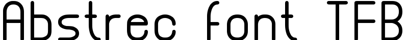 Abstrec font TFB