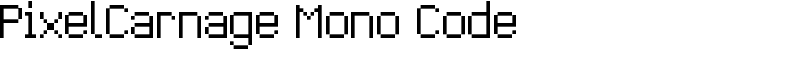 PixelCarnage Mono Code